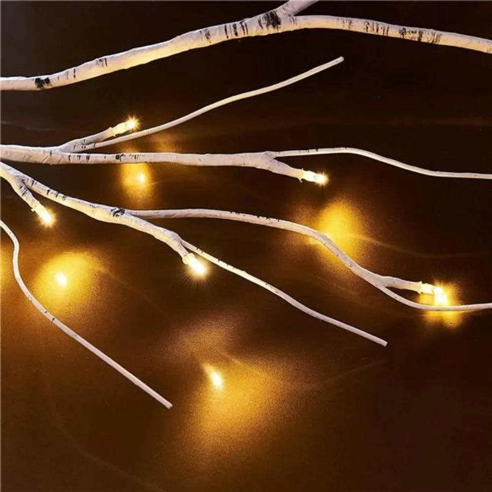 Lighted Birch Garland with Birch Twigs, Christmas 6FT Lighted Garlands